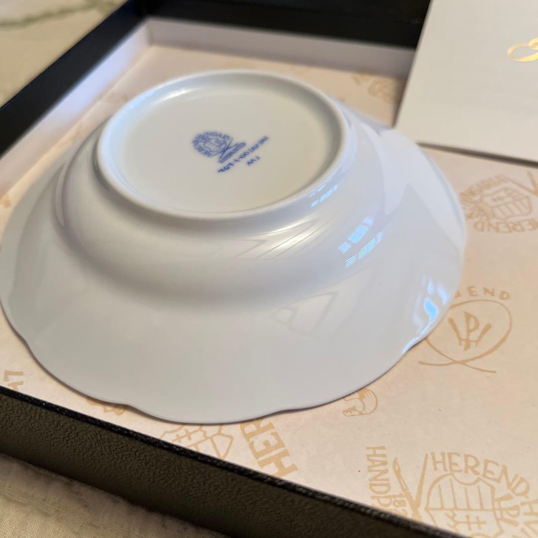 新品　ヘレンド　アポニーグリーン　ピンク　小皿　フルーツ　ギフト