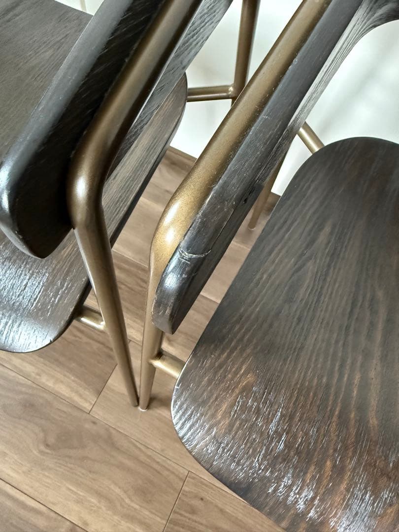 ダークブラウン ダイニングチェア 二脚セット ⚠️直接取引限定
