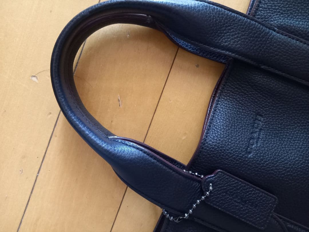 ★美品★coach スクエアトートバッグ　A４黒　ビジネス