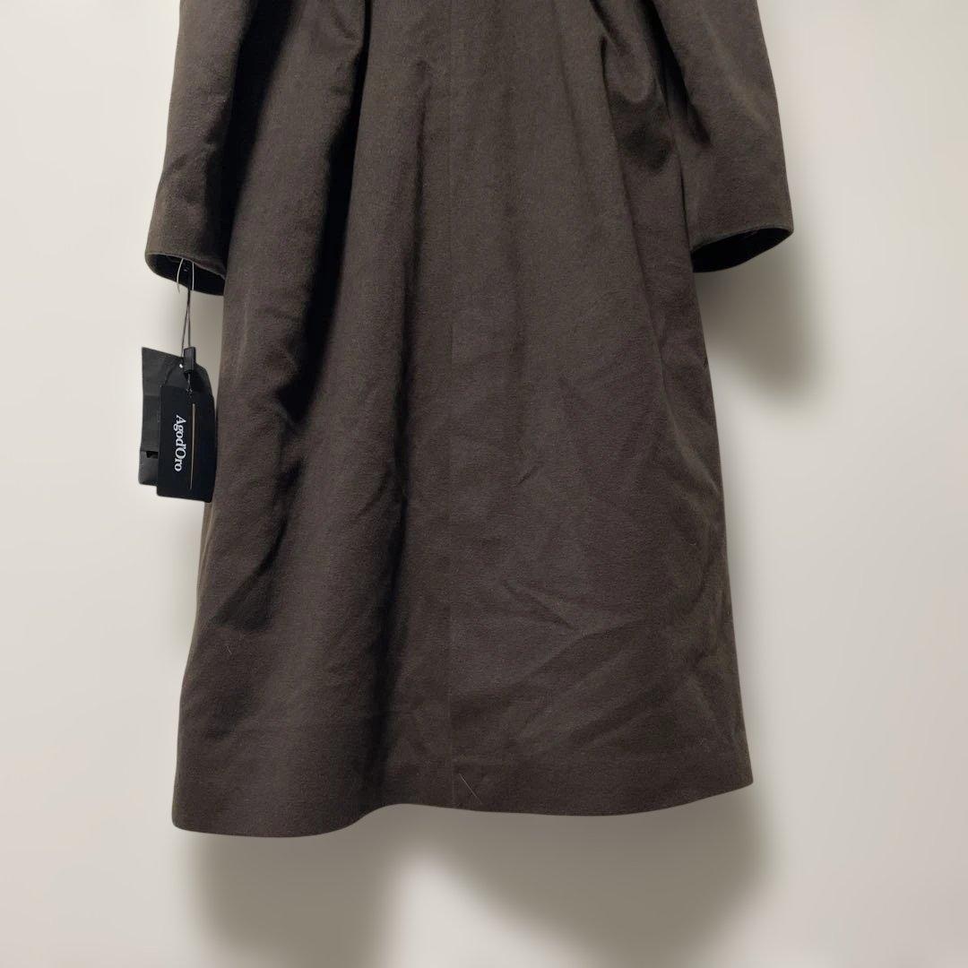 【極上の肌触り】ファーロングコート カシミヤ100 ミンク タグ付き Aライン