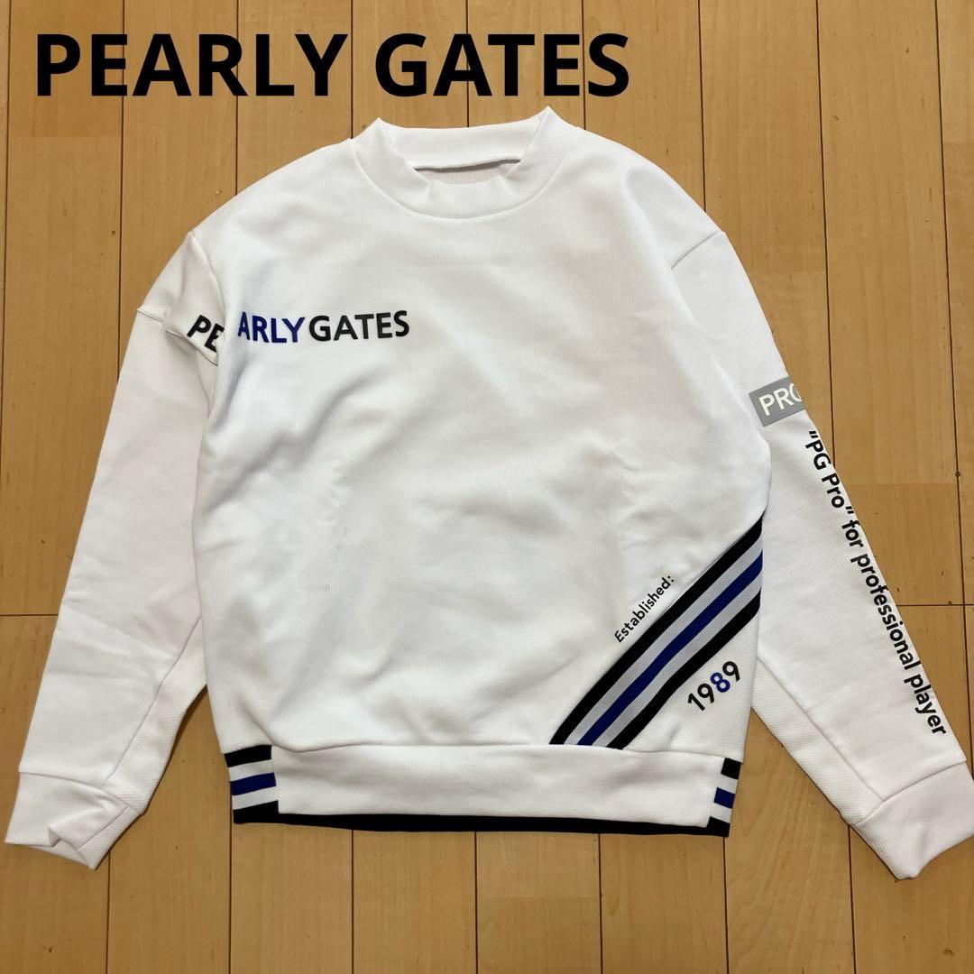 PEARLY GATES パーリーゲイツ　長袖　カットソー　トレーナー　白　0