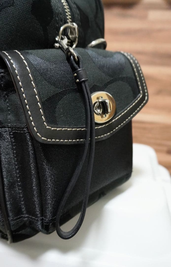 COACH ボストンバッグ 黒 美品 中古 数回使用