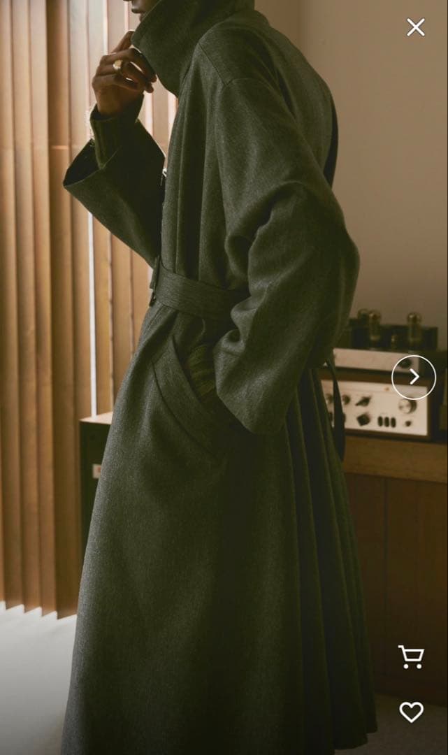 soerte オーバーサイズダブルブレスト スタンドカラーコート サイズ2