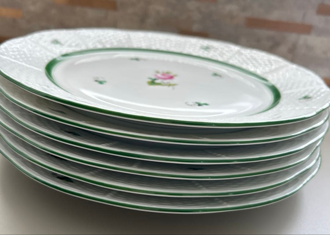 ヘレンド ウィーンの薔薇 25cm ディナープレート 524 VRH 6枚