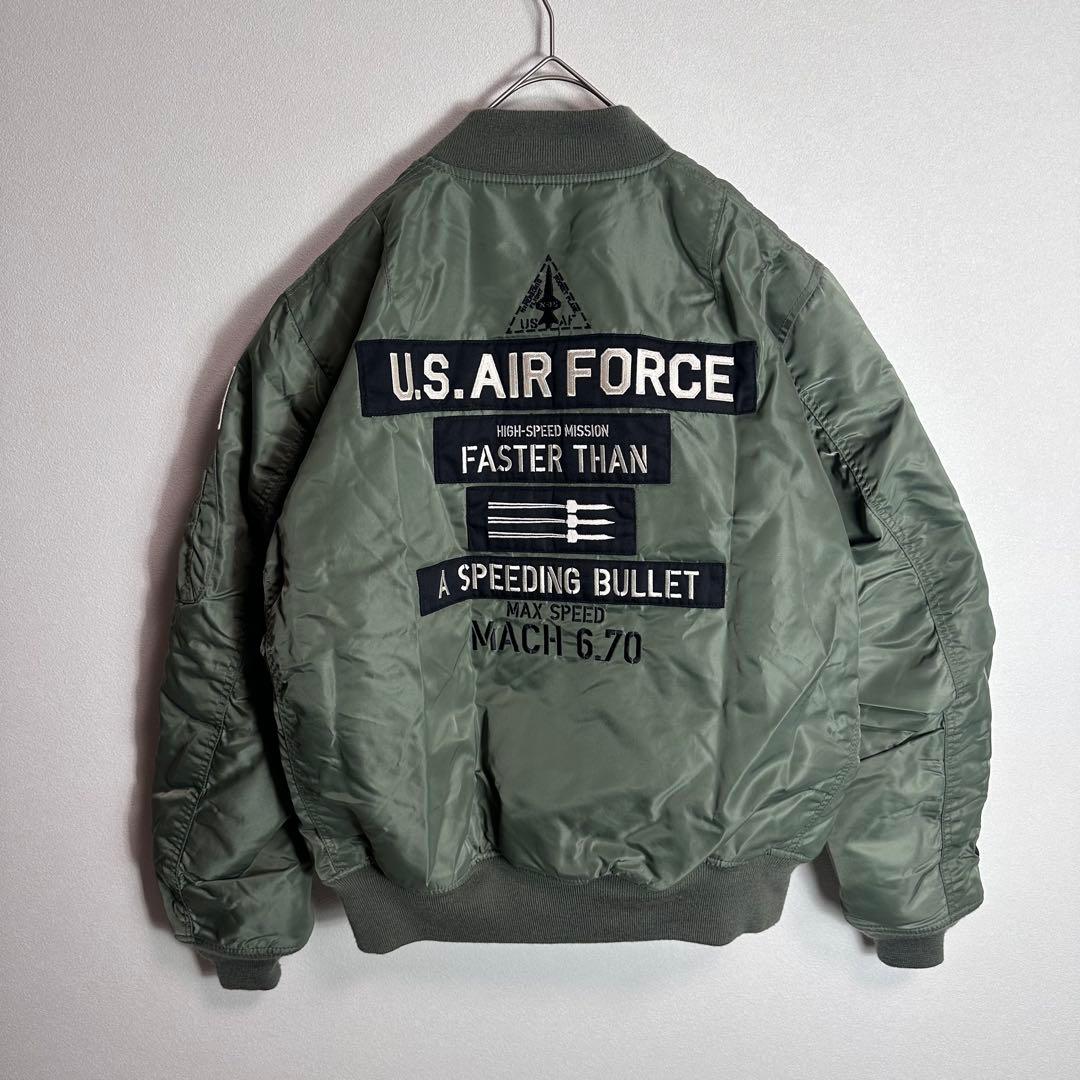 アヴィレックス　M-1 フライトジャケット　X-15 ミリタリー　ワッペン　XL