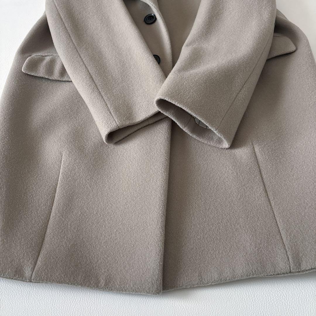 BEIGE, ウールカシミヤ混 チェスターコート グレー 4 ゆったり