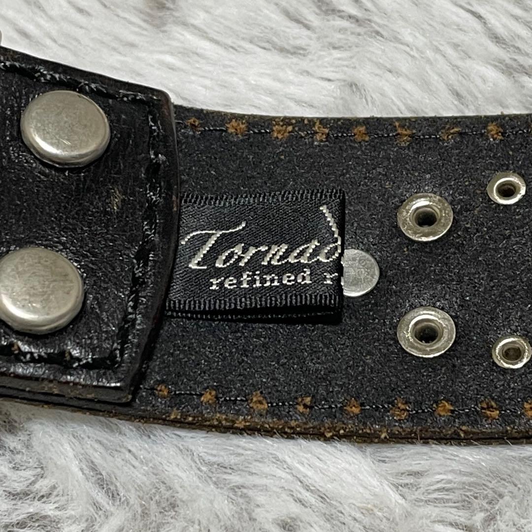 トルネードマート　スタッズベルト　レザー　Y2K グランジ　HTC ブラック