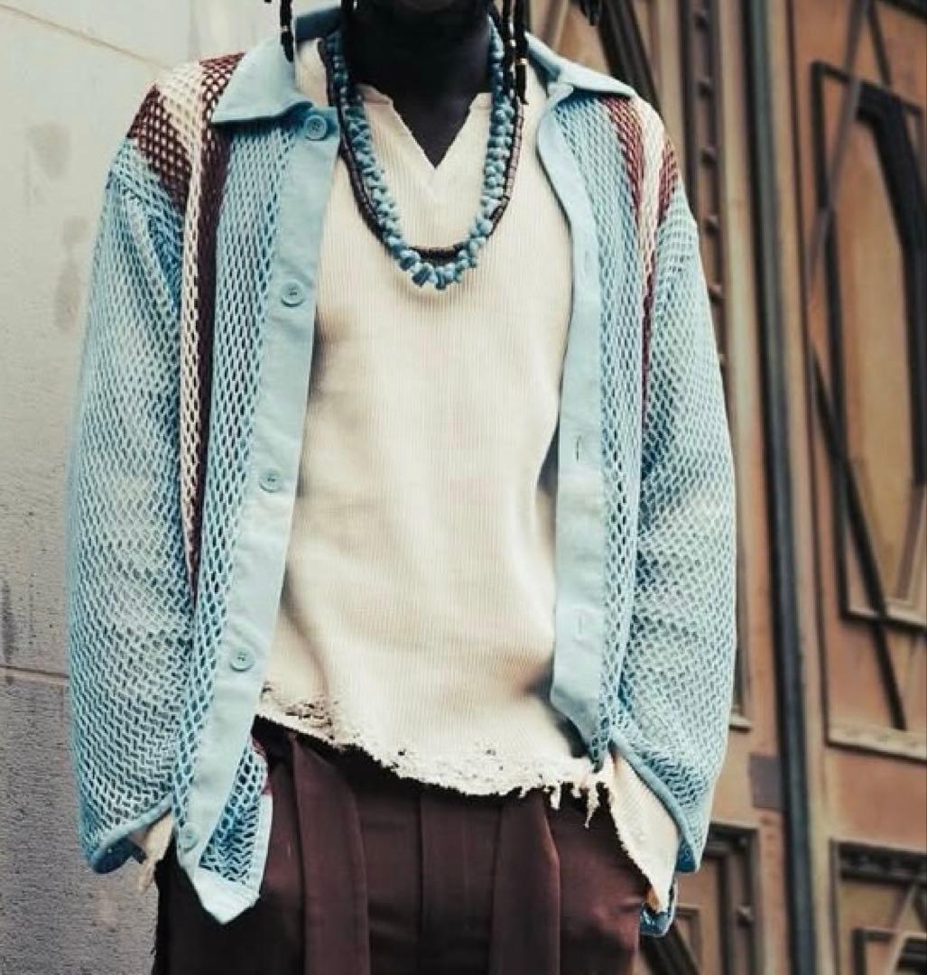 トップス Lamrof Boro Slanted Sleeveless - white