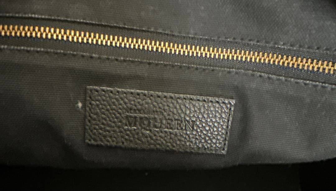 【アレキサンダーマックイーン】レザー トートバッグ 黒　2way