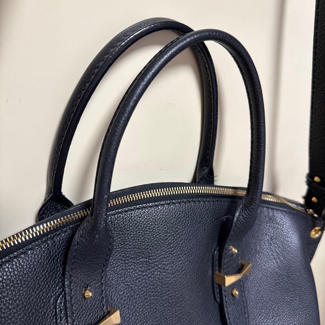 【アレキサンダーマックイーン】レザー トートバッグ 黒　2way