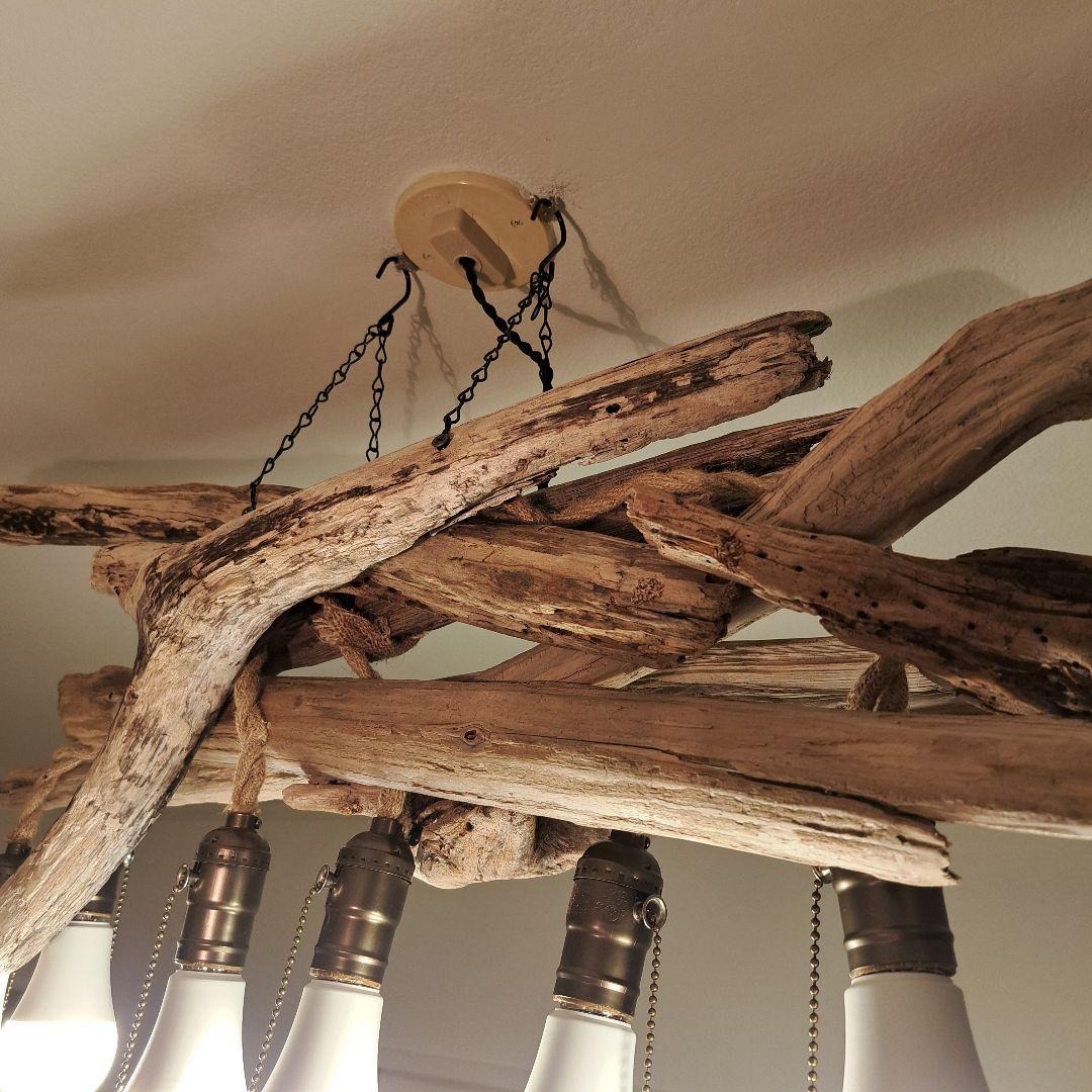 流木インテリア 6灯LEDペンダント 6〜18帖　存在感大 即発送 sale品