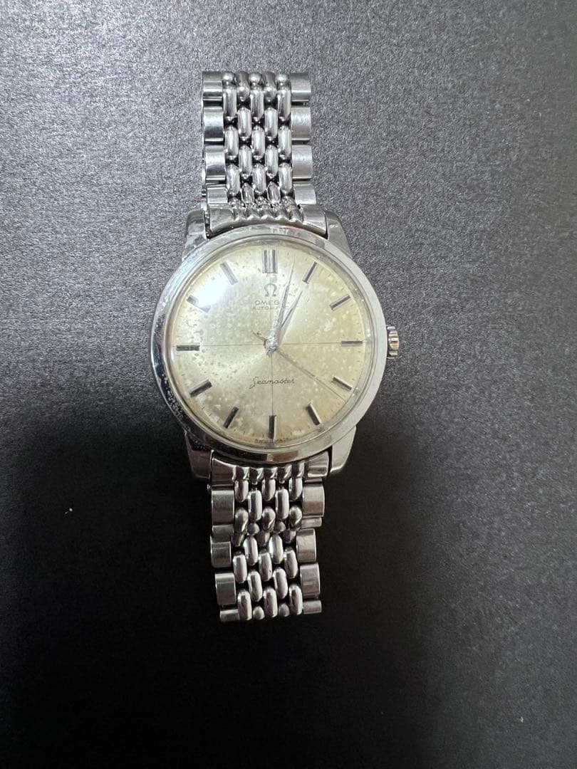 OMEGA Seamaster シルバー文字盤 メッシュバンド