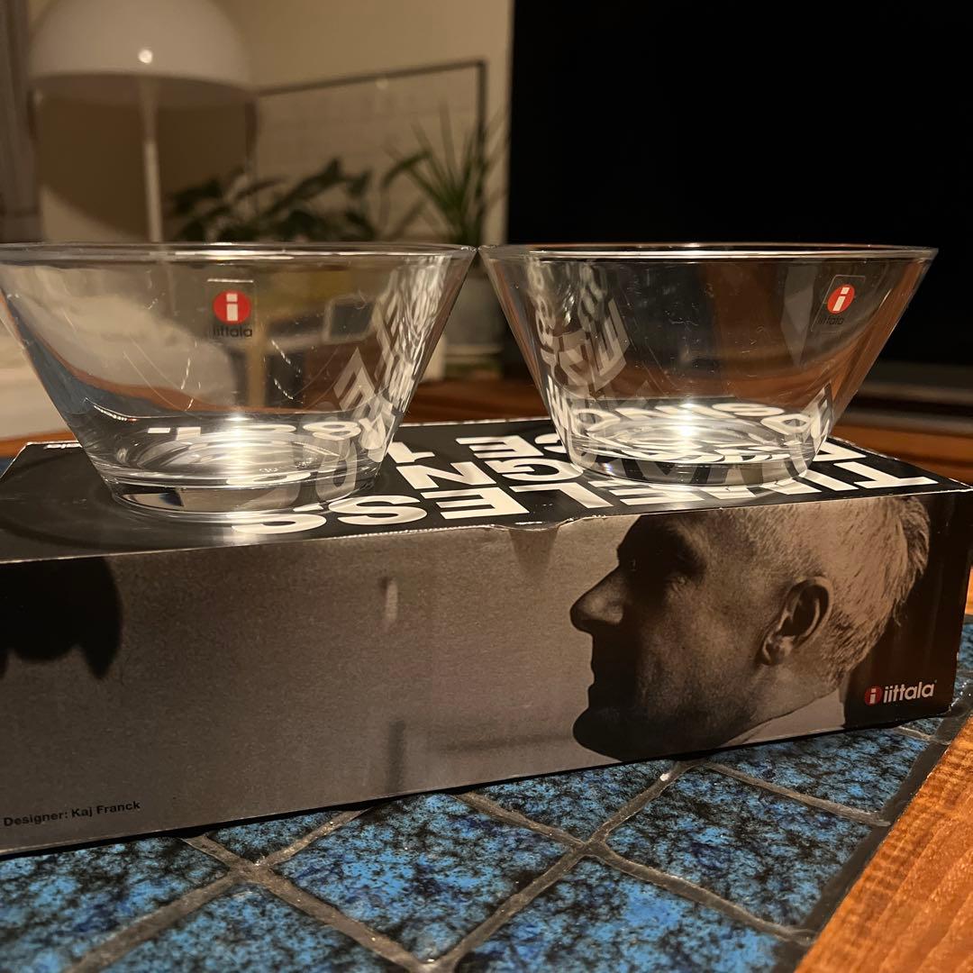 【新品未使用】イッタラ　カルティオボウル　廃盤　クリア　2個　②