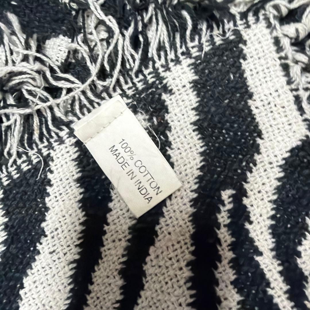 シマウマ柄　マルチカバー　ソファカバー　ヴィンテージラグ　140x118