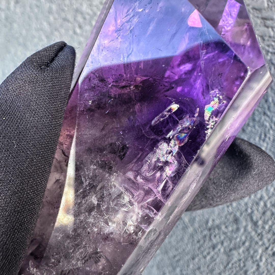 爆レア❗️ファントム☆レインボー☆アメジストナチュラルポイントワンド A1393