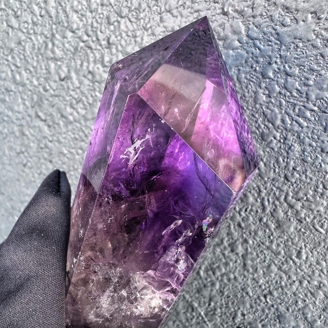 爆レア❗️ファントム☆レインボー☆アメジストナチュラルポイントワンド A1393