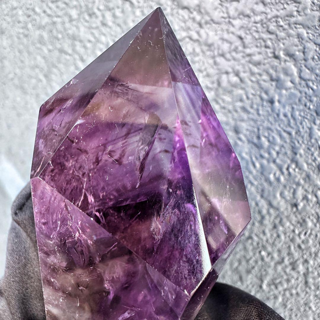 爆レア❗️ファントム☆レインボー☆アメジストナチュラルポイントワンド A1393