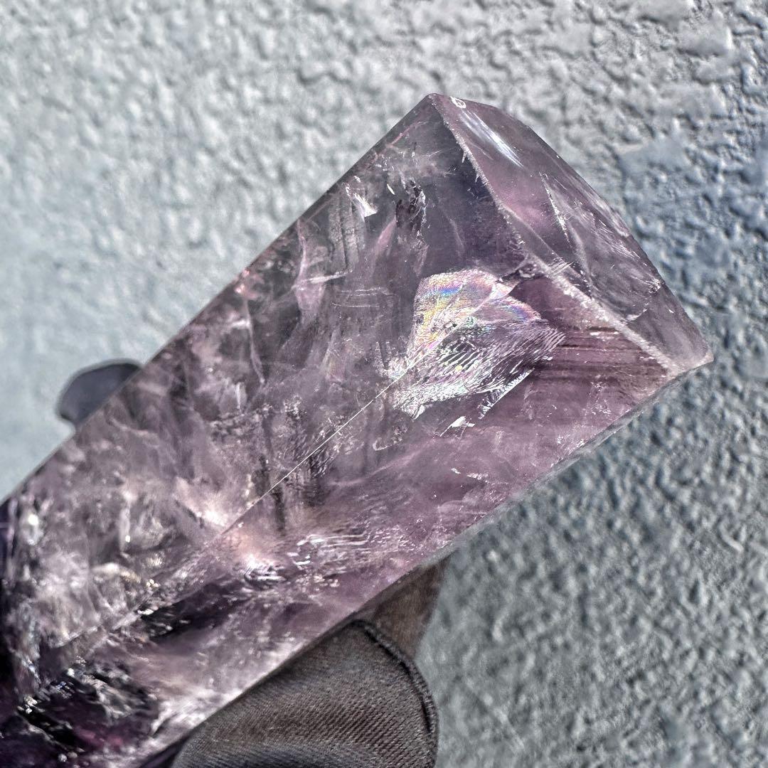 爆レア❗️ファントム☆レインボー☆アメジストナチュラルポイントワンド A1393