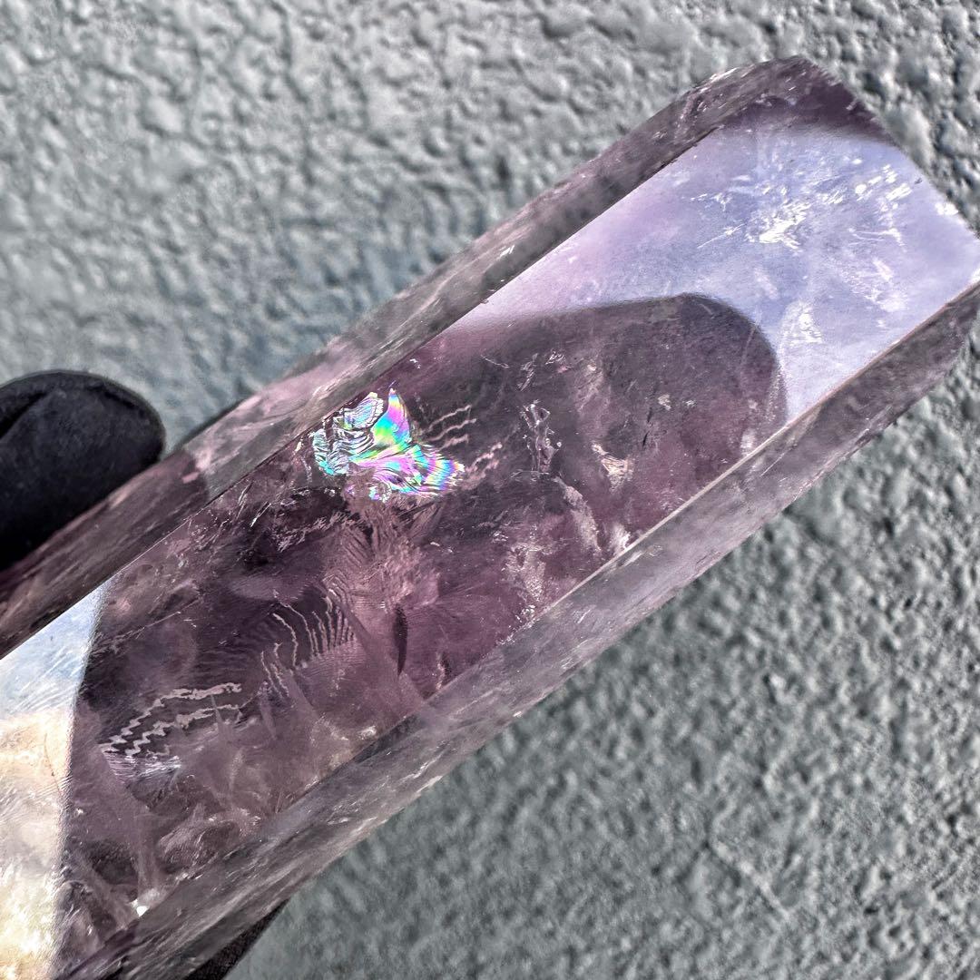 爆レア❗️ファントム☆レインボー☆アメジストナチュラルポイントワンド A1393