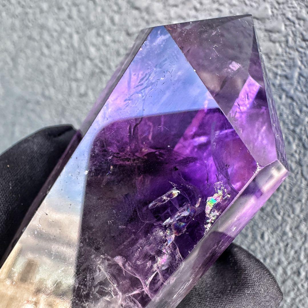 爆レア❗️ファントム☆レインボー☆アメジストナチュラルポイントワンド A1393