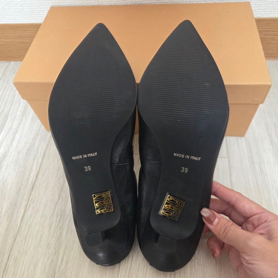 CORSO ROMA 9 コルソローマ9 レザーパンプス ブラック 39