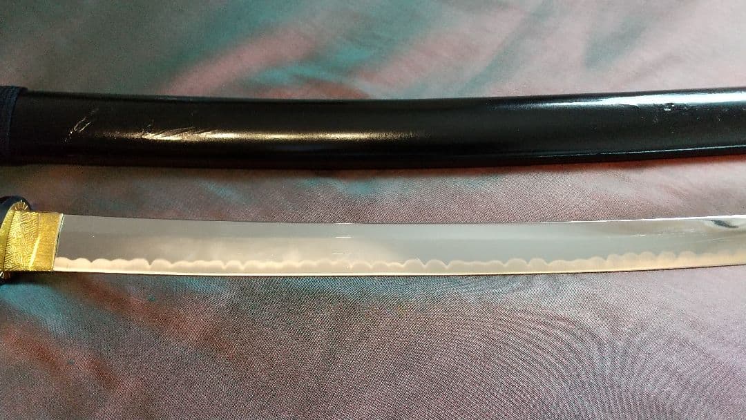 【鶴姫一文字風】模造刀 互の目刃紋 喰出し鍔 模擬刀 sword 上杉謙信