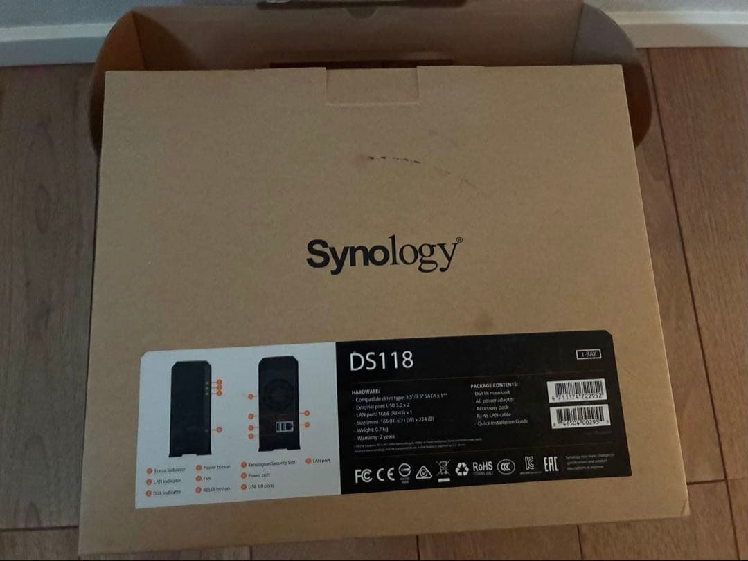 外付けハードディスク・ドライブ Synology DiskStation DS118