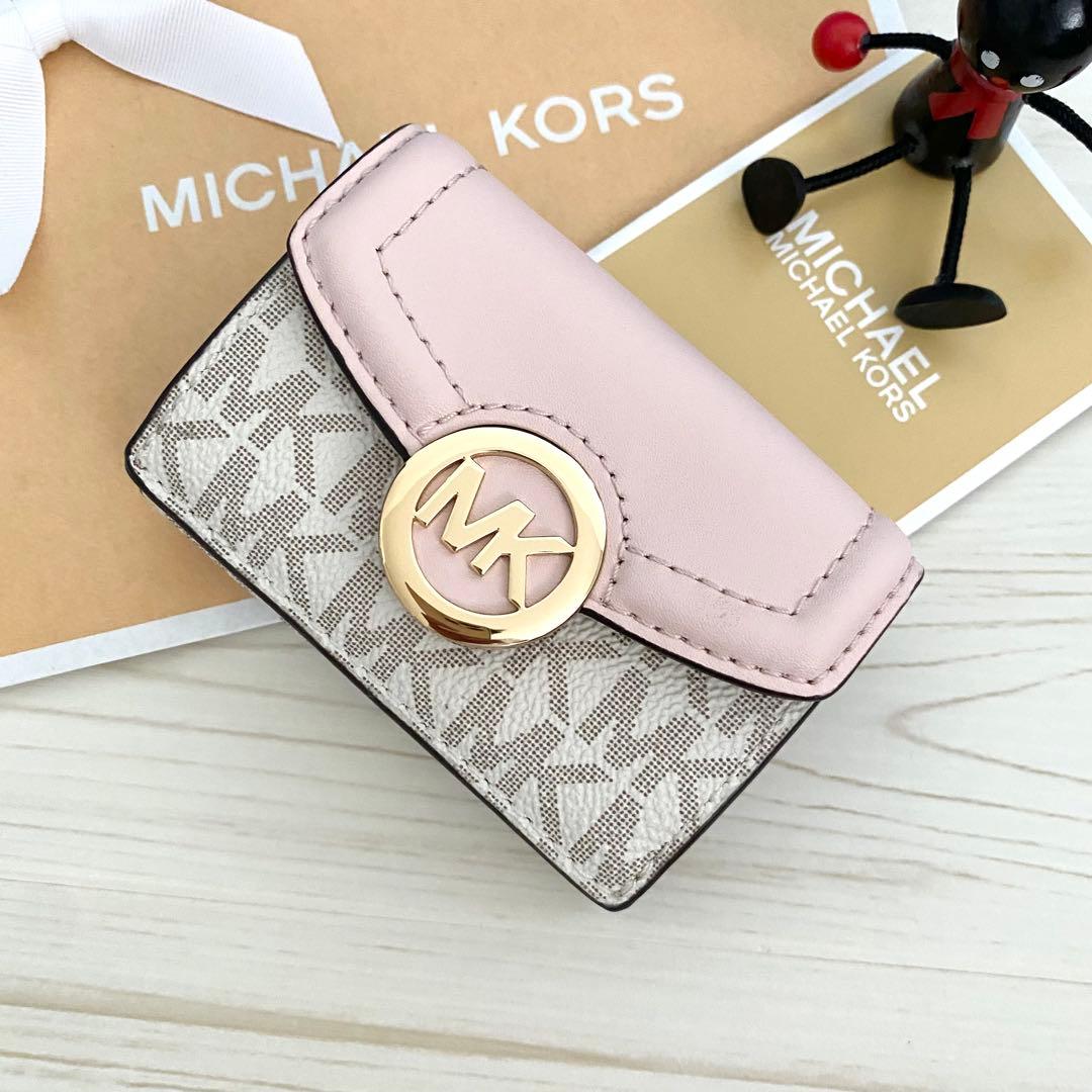 ★ 店頭完売 新品 MICHAEL KORS 三つ折り財布 折り財布 ピンク