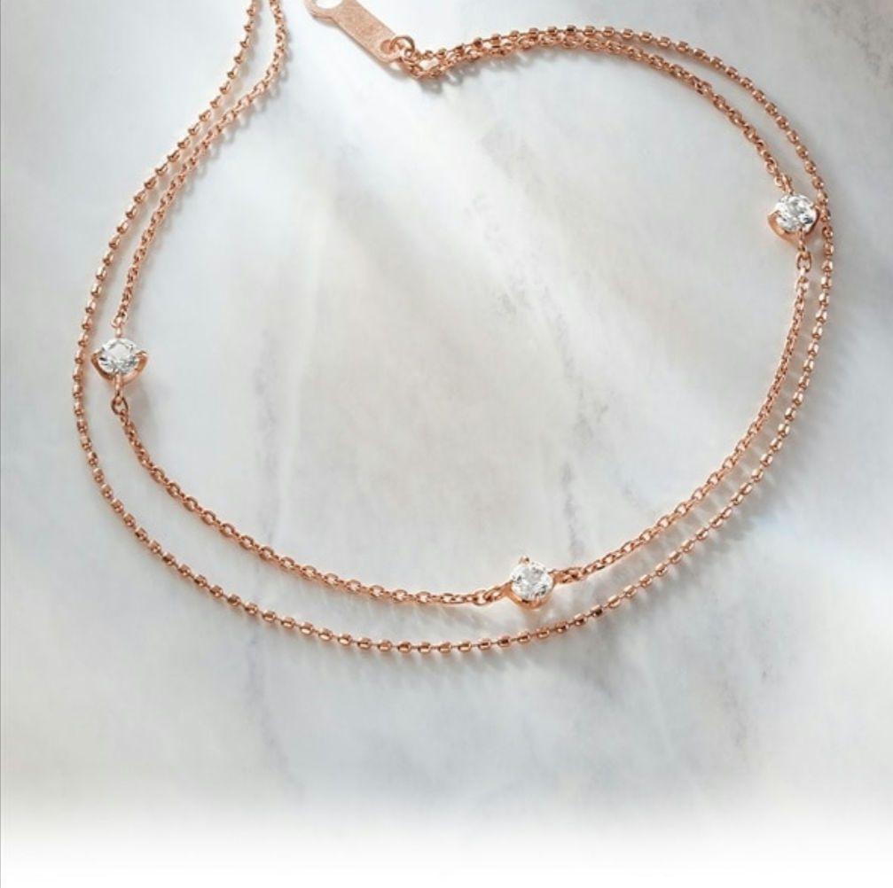 【本日限定値下げ】　4℃ ブレスレット　ホワイトトパーズ　K10 PG