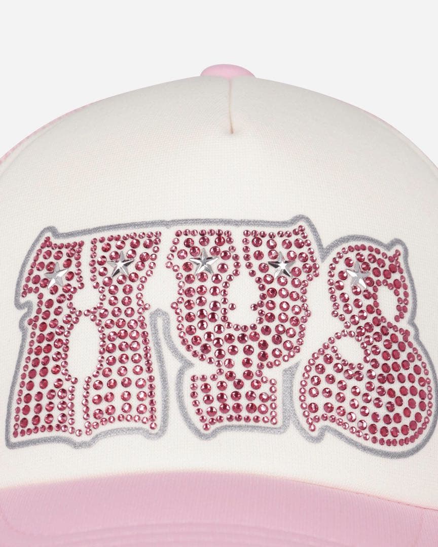 新品！ HYS ラインストーン 帽子 HYPNOTIZED LOGO ピンク