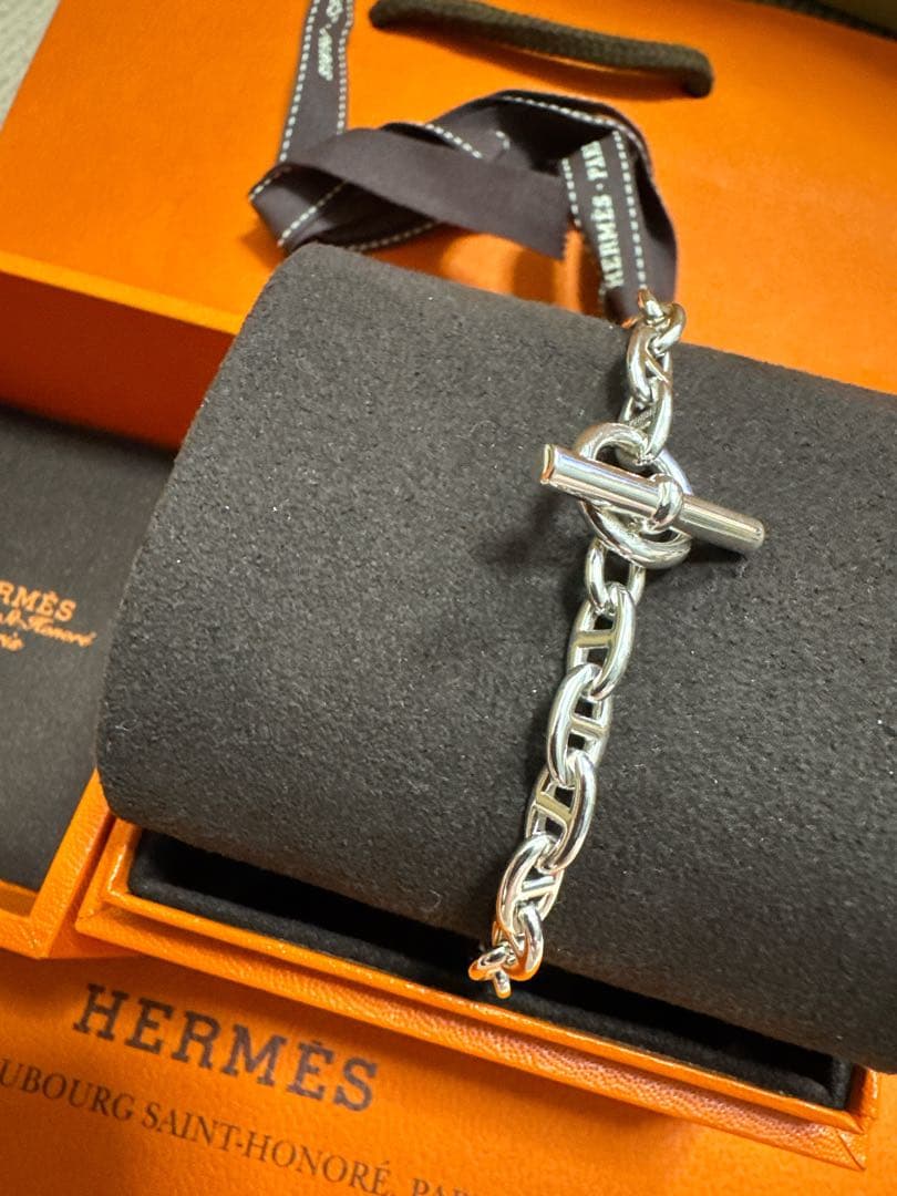 エルメス　シェーヌダンクル ブレスレットTPM26コマ　新品同様