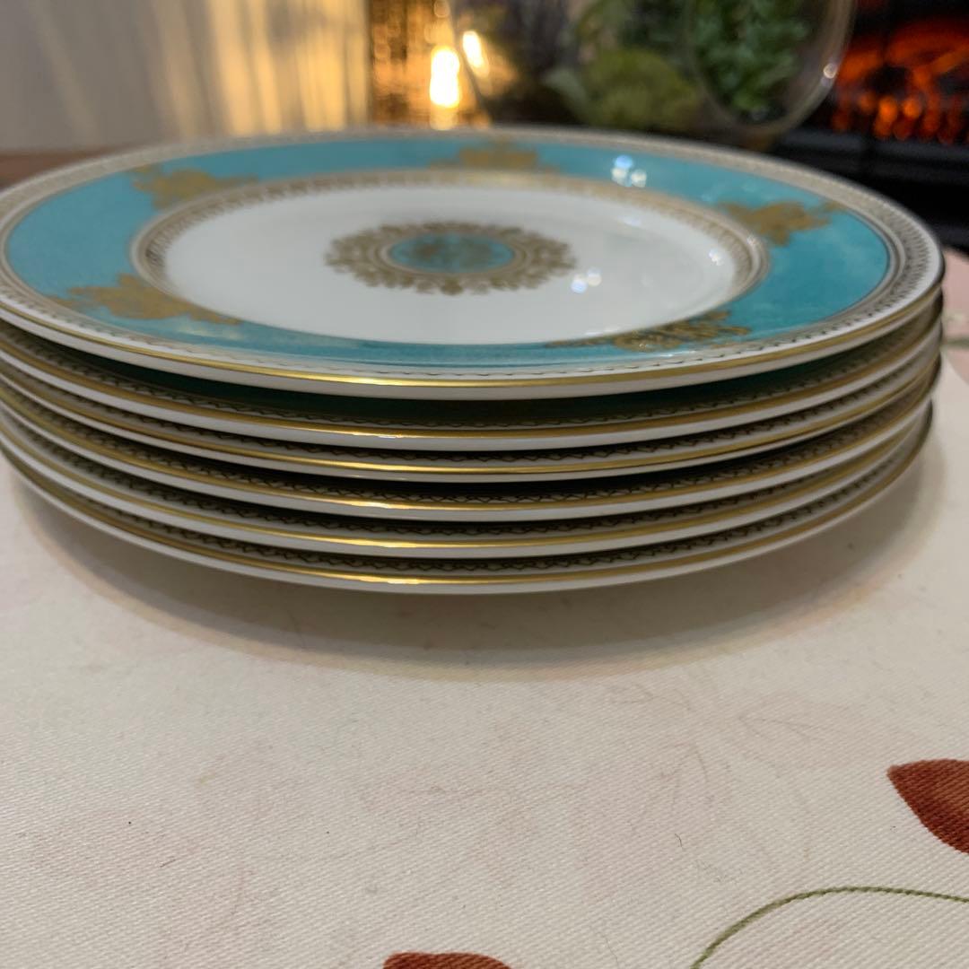 未使用　ウェッジウッド コロンビア　パウダー　ターコイズ　ティーカップ　ポット