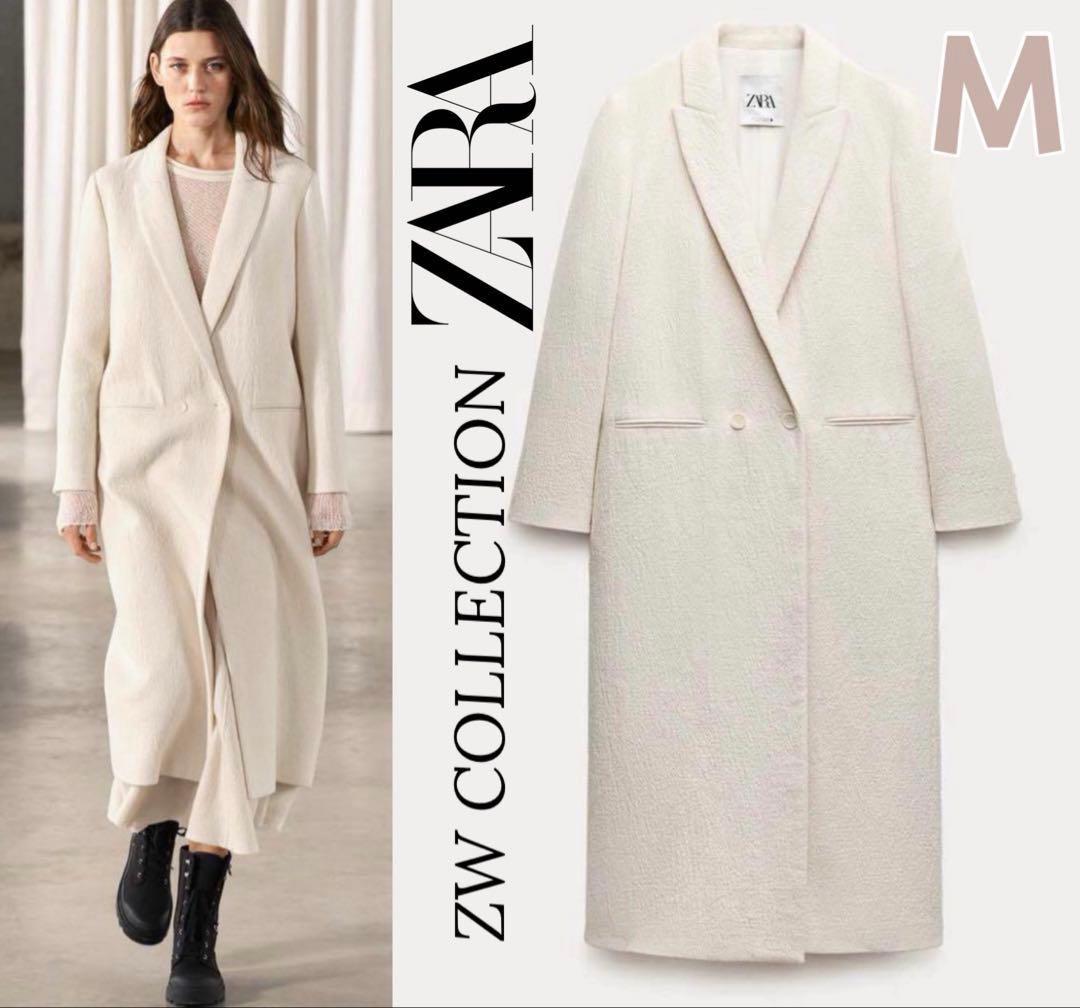 新品ZARA 定価22,990円 ウールブレンド ロングコートM ラスト1点♪