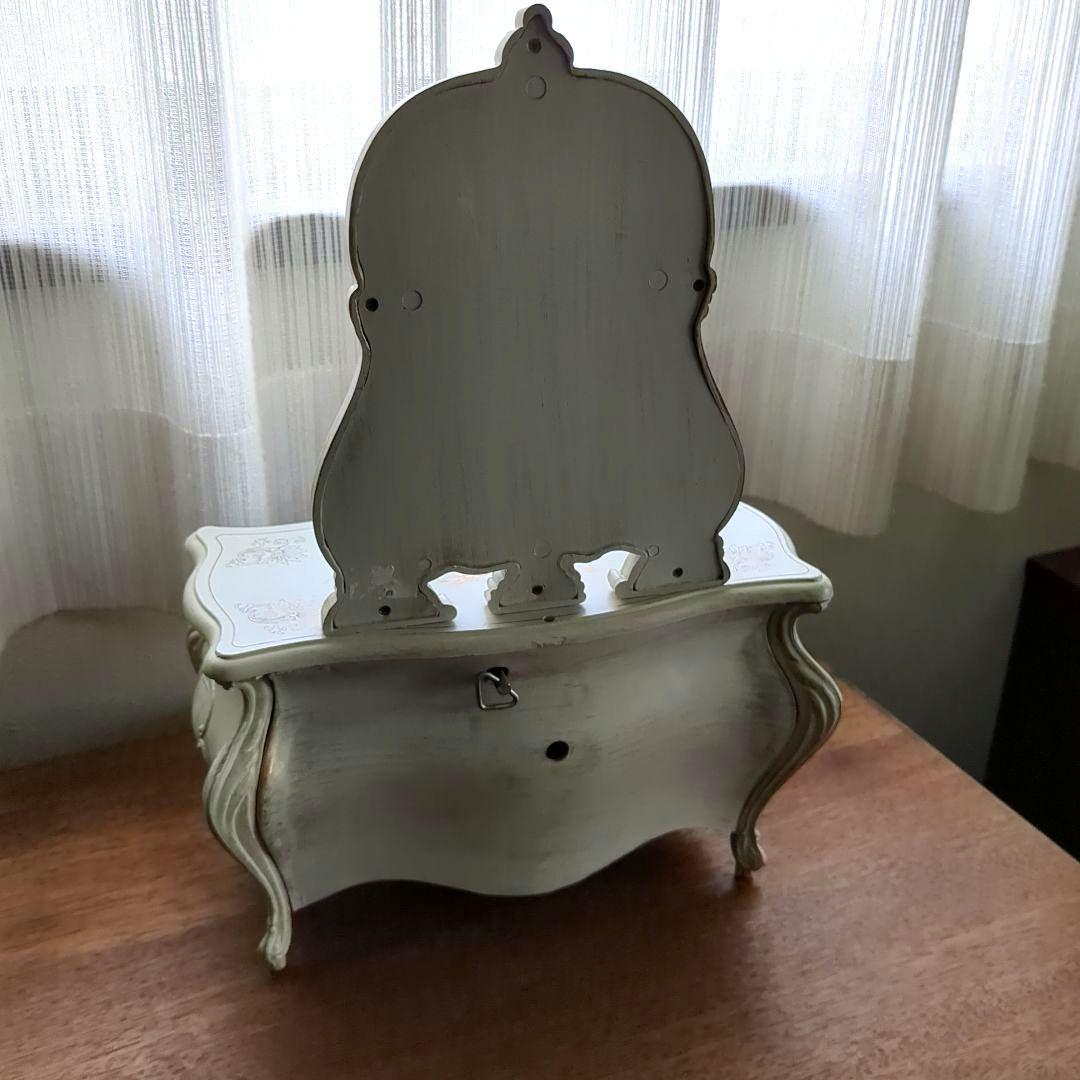 ミニドレッサー ジュエリーボックス クラシックアンティーク 時計 ミラー