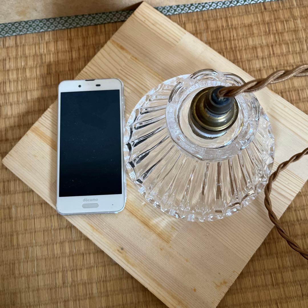 ランプシェード　ペンダントライト　真鍮　アンティーク調　ガラスランプシェード