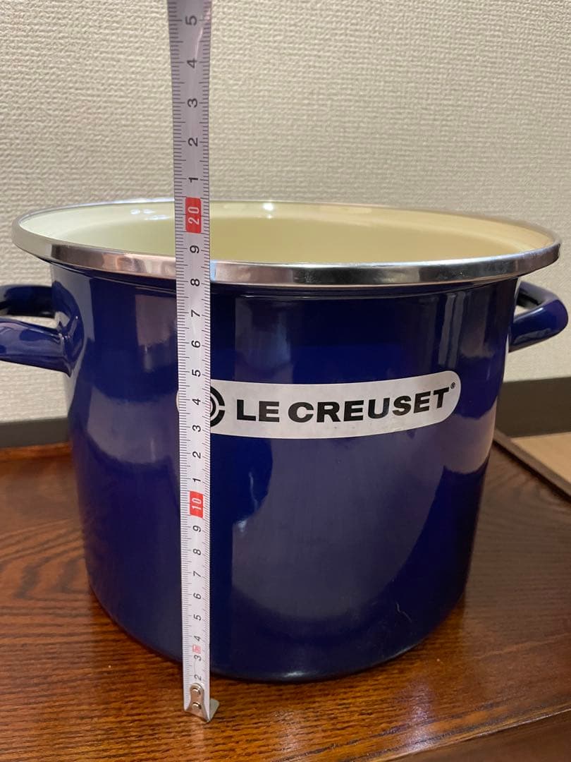 ル・クルーゼ　未使用　ストックポット　寸胴鍋　青