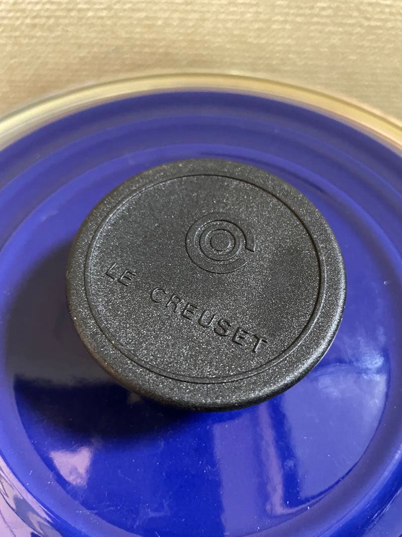 ル・クルーゼ　未使用　ストックポット　寸胴鍋　青