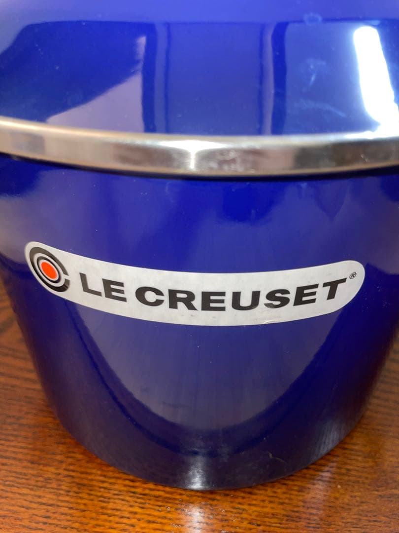 ル・クルーゼ　未使用　ストックポット　寸胴鍋　青