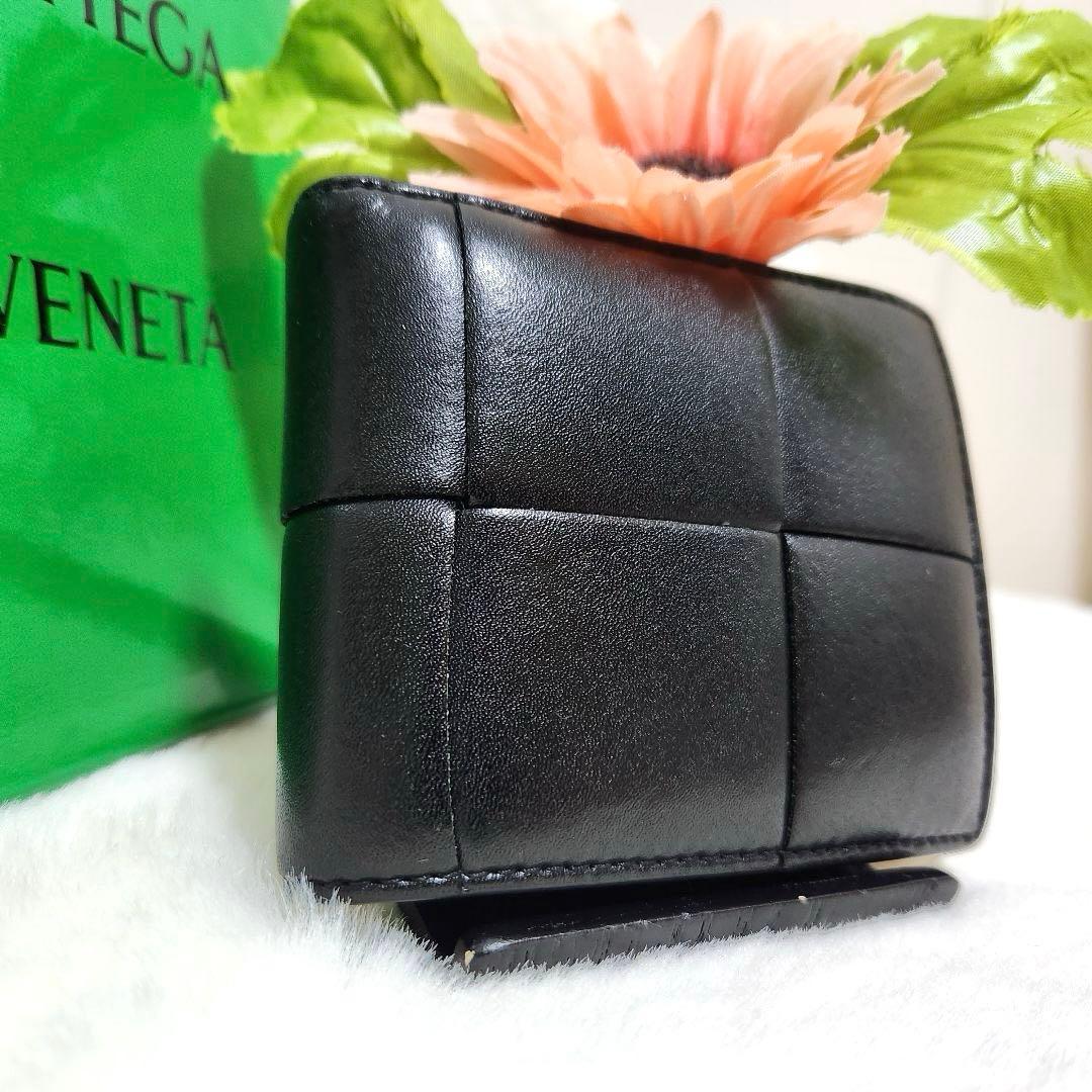 ✨極美品　付属品完備✨ボッテガ　二つ折り　カセット　小銭入れ　ブラック　RFID