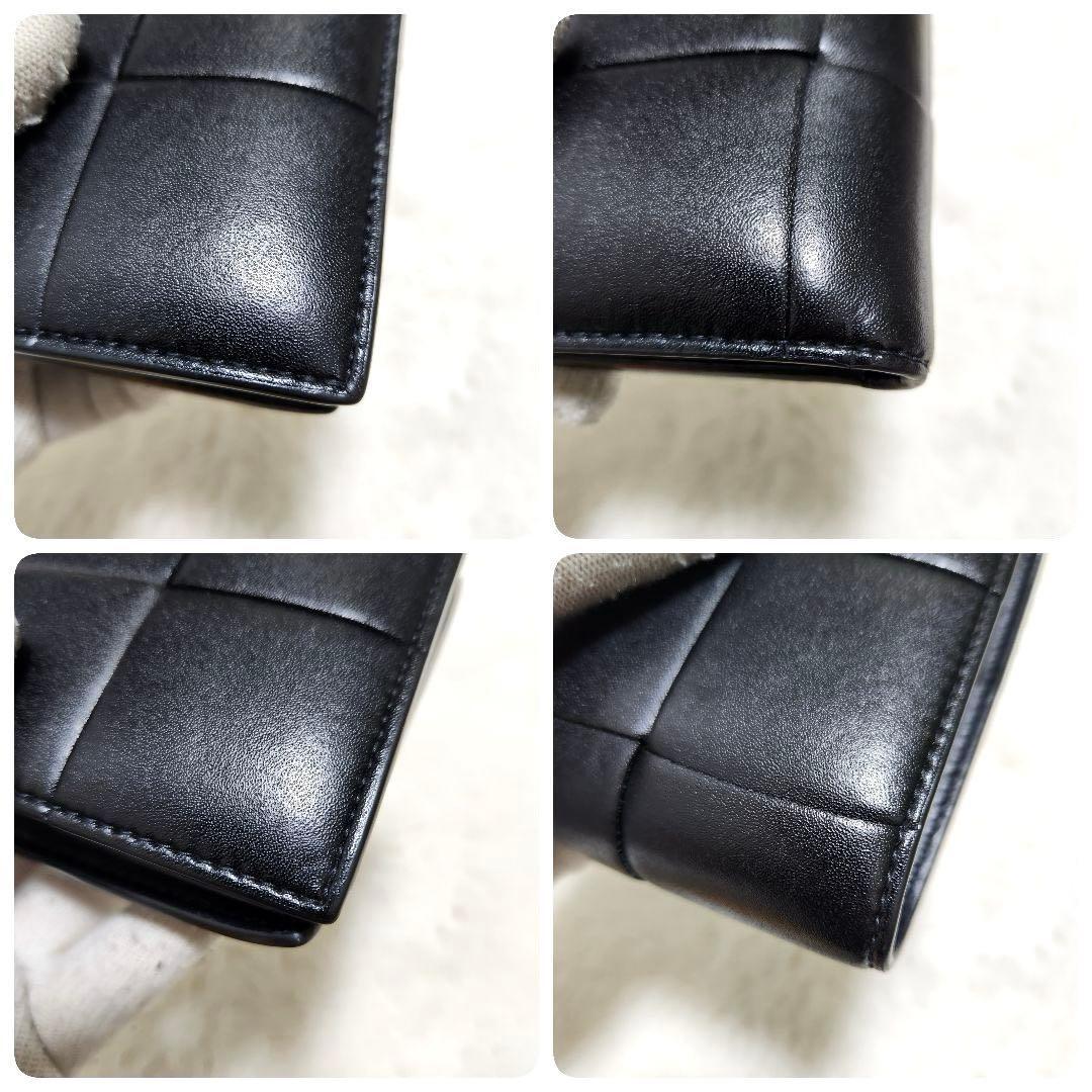 ✨極美品　付属品完備✨ボッテガ　二つ折り　カセット　小銭入れ　ブラック　RFID