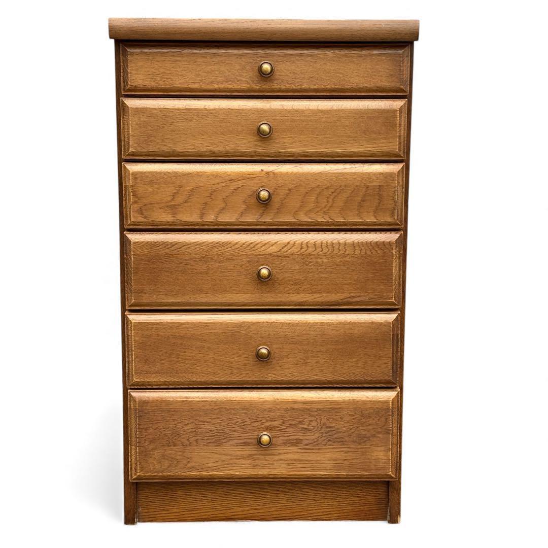 【アンティーク調】木製チェスト 6段 カントリー風 北欧ヴィンテージ