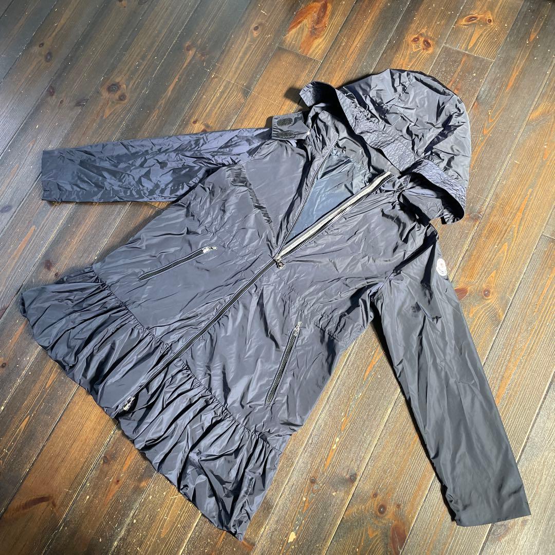 Moncler ネイビーフリルコート　キッズ12