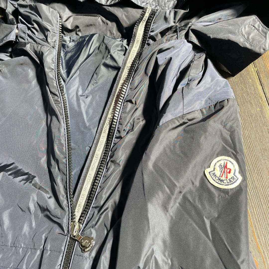 Moncler ネイビーフリルコート　キッズ12