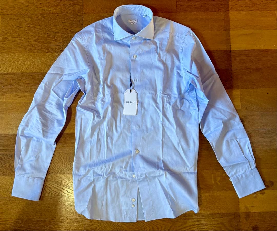 【新品】ORIAN オリアン　ドレスシャツ ブロード　ライトブルー 39