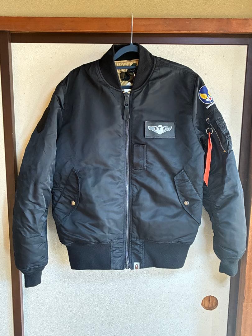 A BATHING APE ALPHA コラボ MA-1ジャケット Lサイズ希少