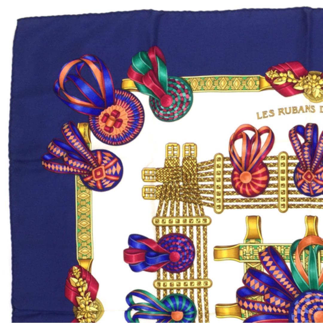 あ*き様 エルメス シルク カレ90 LES RUBANS DU CHEVAL