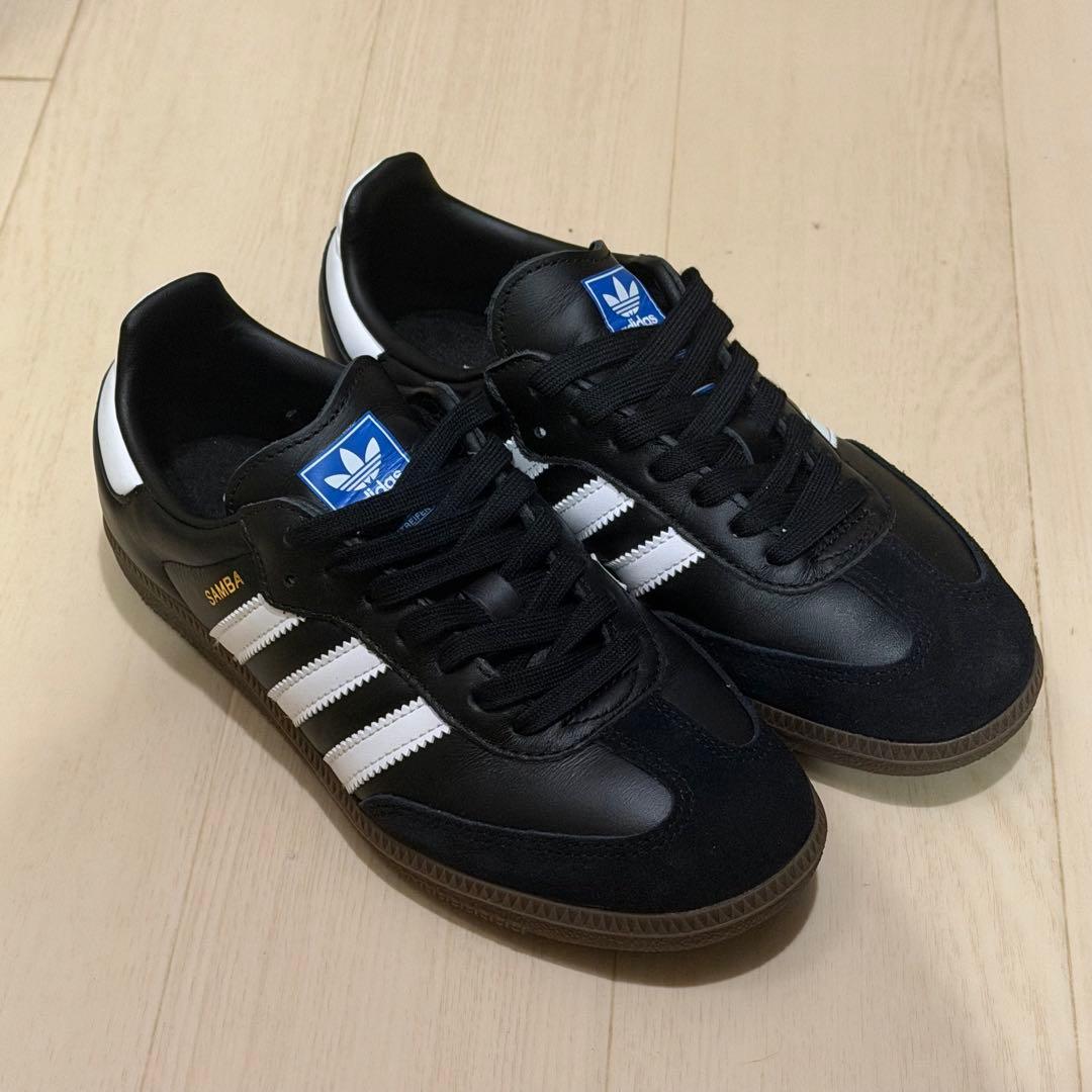 23.0cm adidas Samba ブラック/ホワイト スニーカー サンバ