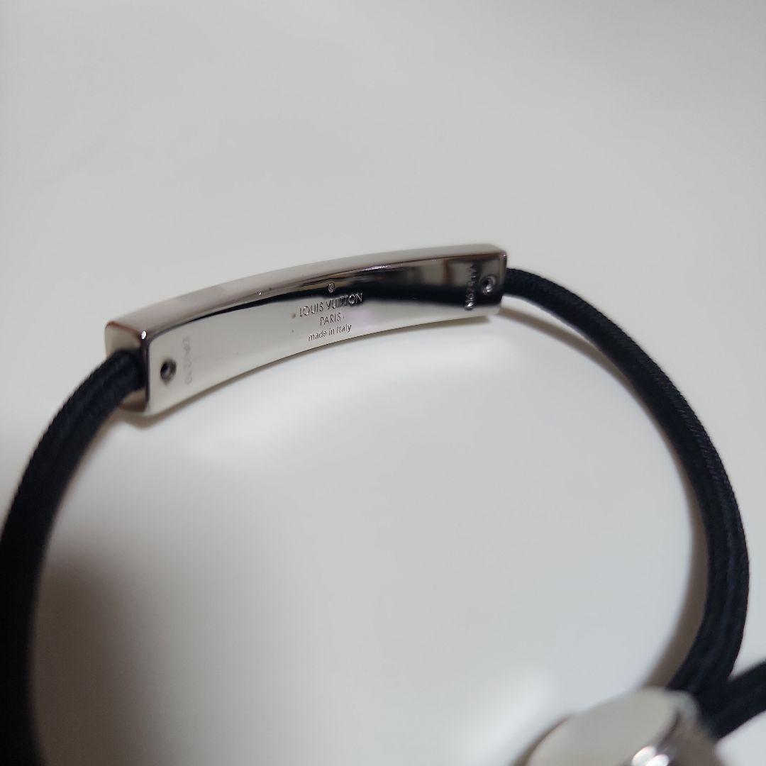 美品⭐LOUIS VUITTON⭐ルイヴィトン⭐ブラックレザーバングル
