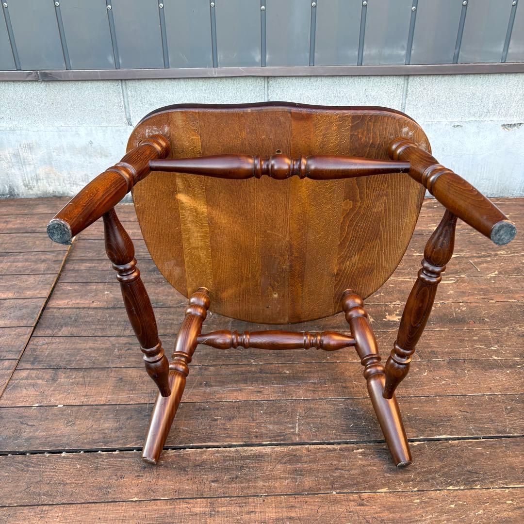 ②昭和レトロ 柏木工 KASHIWA ウィンザーチェア 木製 椅子 アンティーク