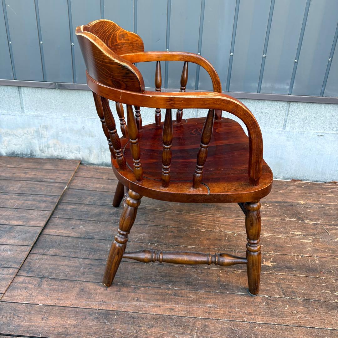 ②昭和レトロ 柏木工 KASHIWA ウィンザーチェア 木製 椅子 アンティーク